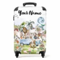 Jungle safari NBS - Handbagage koffer - Kinderen Unisex middel -productfoto_recht