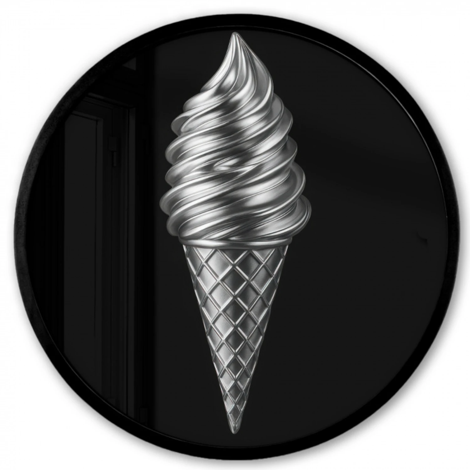 Softijs - Realistisch - Futuristisch Fotolijst rond zonder passe partout klein -3d