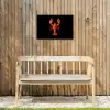 Kreeft - Papier - Origami papier - Rood Tuinposter op houten frame 2 cm dik klein -sfeer4