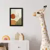 Zon - Abstract - Takken - Oranje fotolijst zwart zonder passe partout klein -usfeer4_kinderkamer