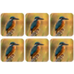 IJsvogel - Tak - Water - Kleurrijk - Levendig onderzetter kurk middel -zkaufland3dotto