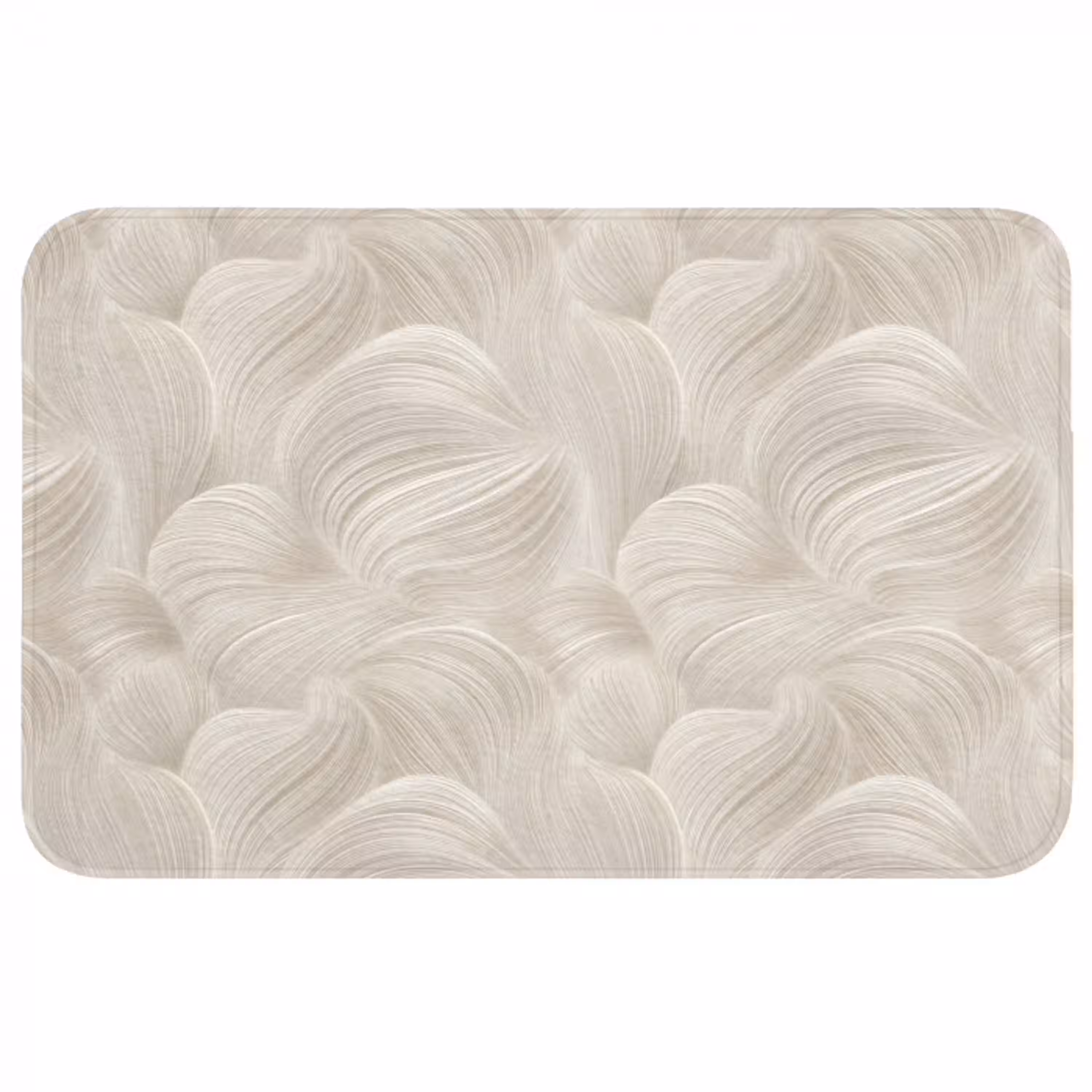 Lijnen - Waaier - Beige WCmat middel 1009 -3d