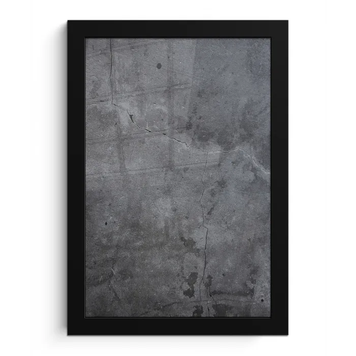 Industrieel - Beton - Grijs - Leisteen - Retro fotolijst zwart zonder passe partout klein -3d
