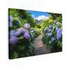 Hortsensia - Pad - Bloemen Tuinposter op houten frame 2 cm dik klein -3d