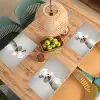 Hond - Wit - Kok Placemat vinyl groot -zzsfeer5_Kitchenyeah-website
