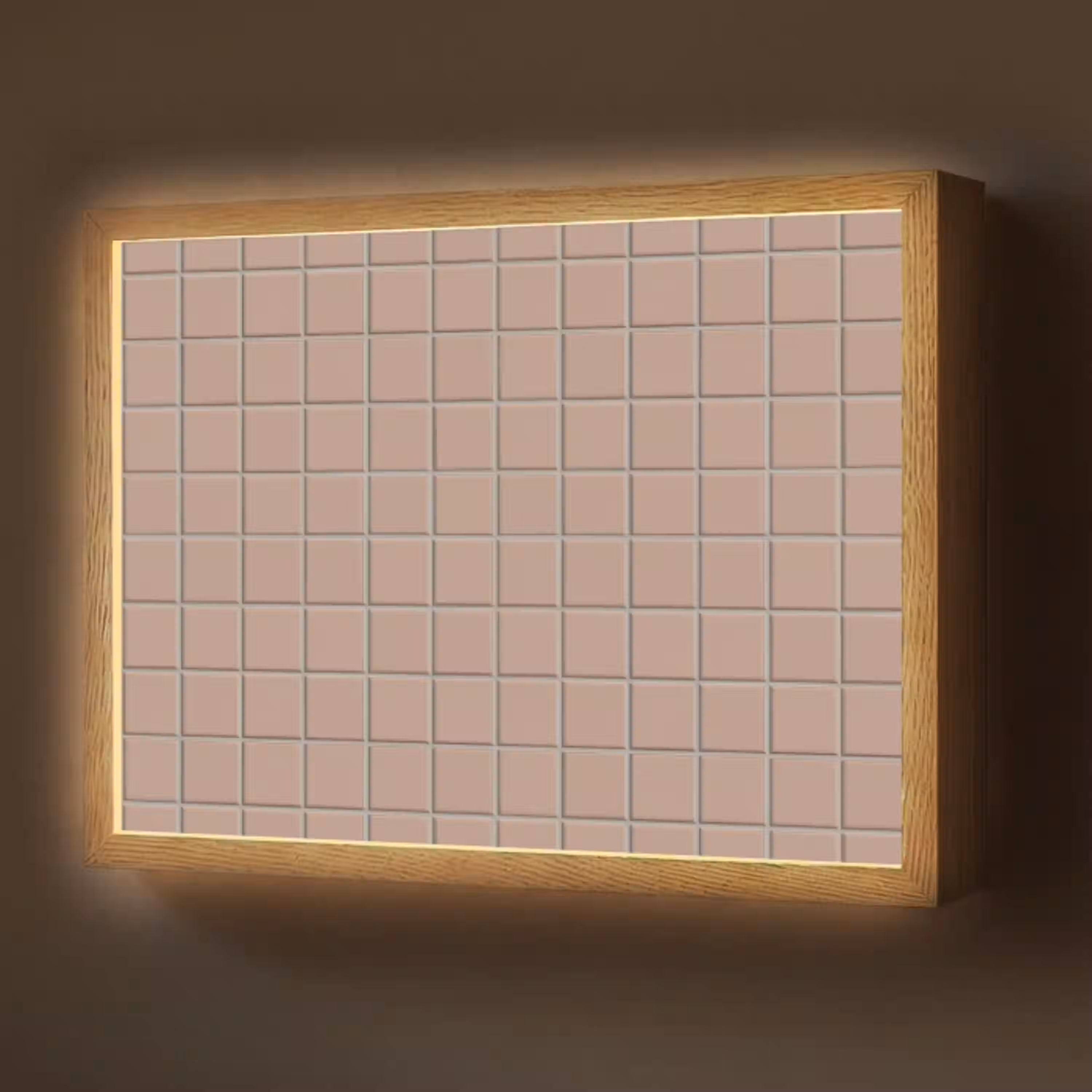 Patroon - Tegel - Oudroze Light Box met batterij (Wandlamp) middel 907 -z3d_website