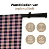 Plaid - Patroon - Roze - Zwart Wandkleed katoen klein 269 -sfeer2