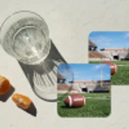 Football - Veld - Stadion - Sport onderzetter kurk middel -sfeer4