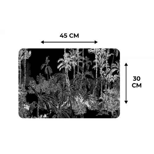 Jungle - Bomen - Bladeren - Tropical Placemat vinyl groot -specs