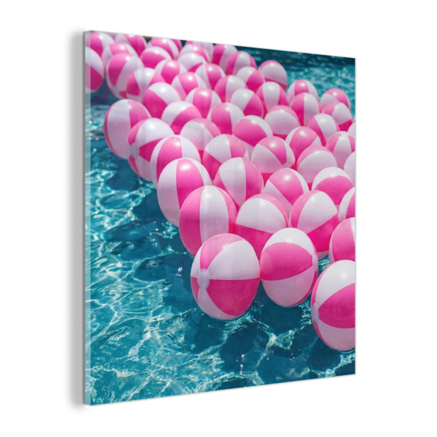 Strandballen - Roze - Water plexiglas 5mm klein -z3d