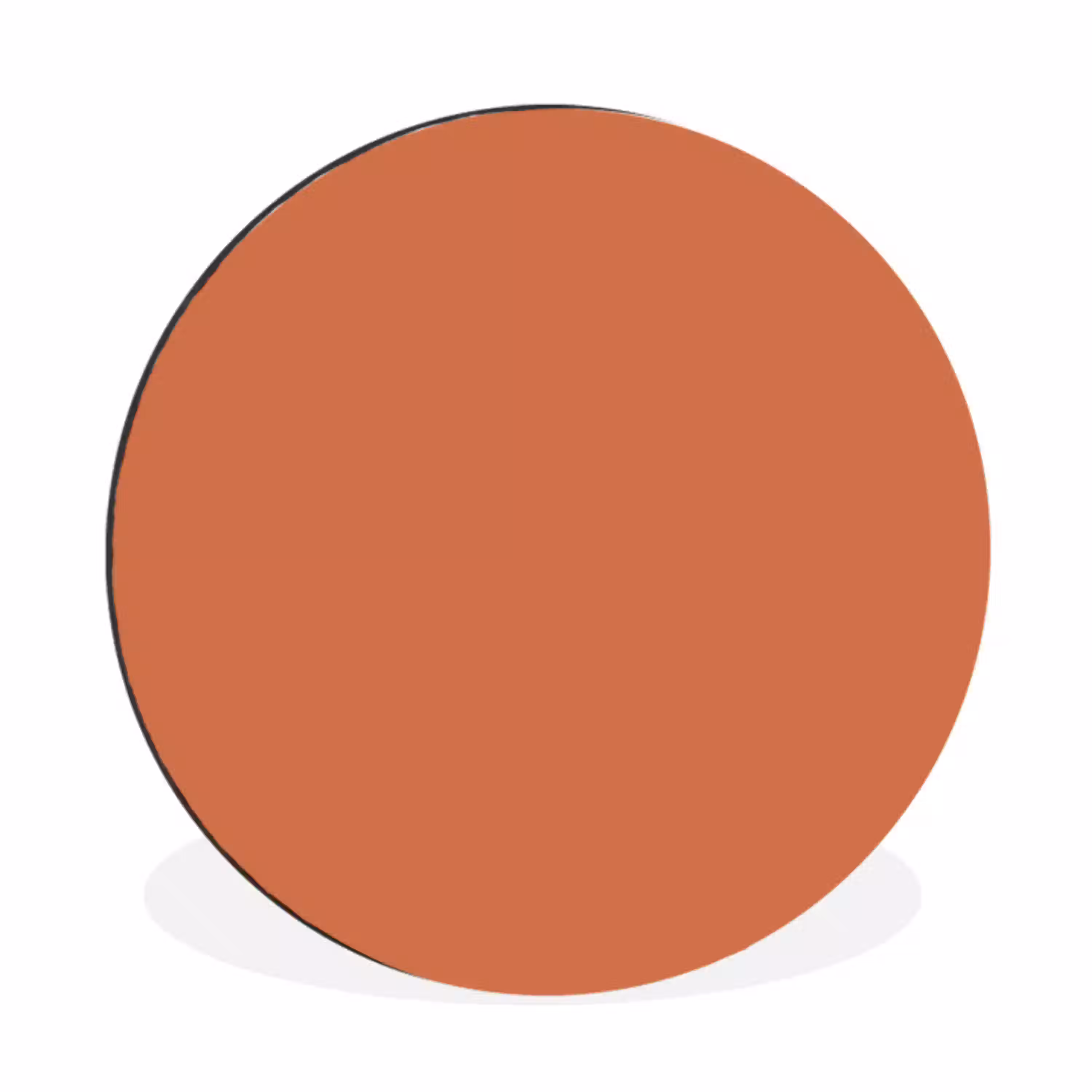 Classic - Terracotta - Oranje Wandcirkel aluminium klein 190 -3d