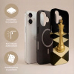 Schaakstuk - Koning - Schaakbord - Geblokt Toughcase MagSafe Apple iPhone 17 klein -USP_Lagen_DE
