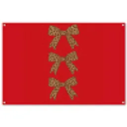 Strikken - Panterprint - Rood tuinposter los doek groot -3d