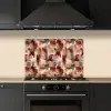 Penseelstrepen - Herfstsymfonie - Bordeauxrood keuken achterwand spatscherm klein 900 -sfeer1