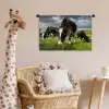 Koeien - Dieren - Gras - Weiland - Boerderij Wandkleed katoen klein -wsfeer5_kind