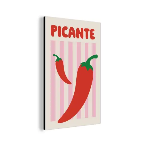 Pittig - Pepers - Rood aluminium wit klein -3d