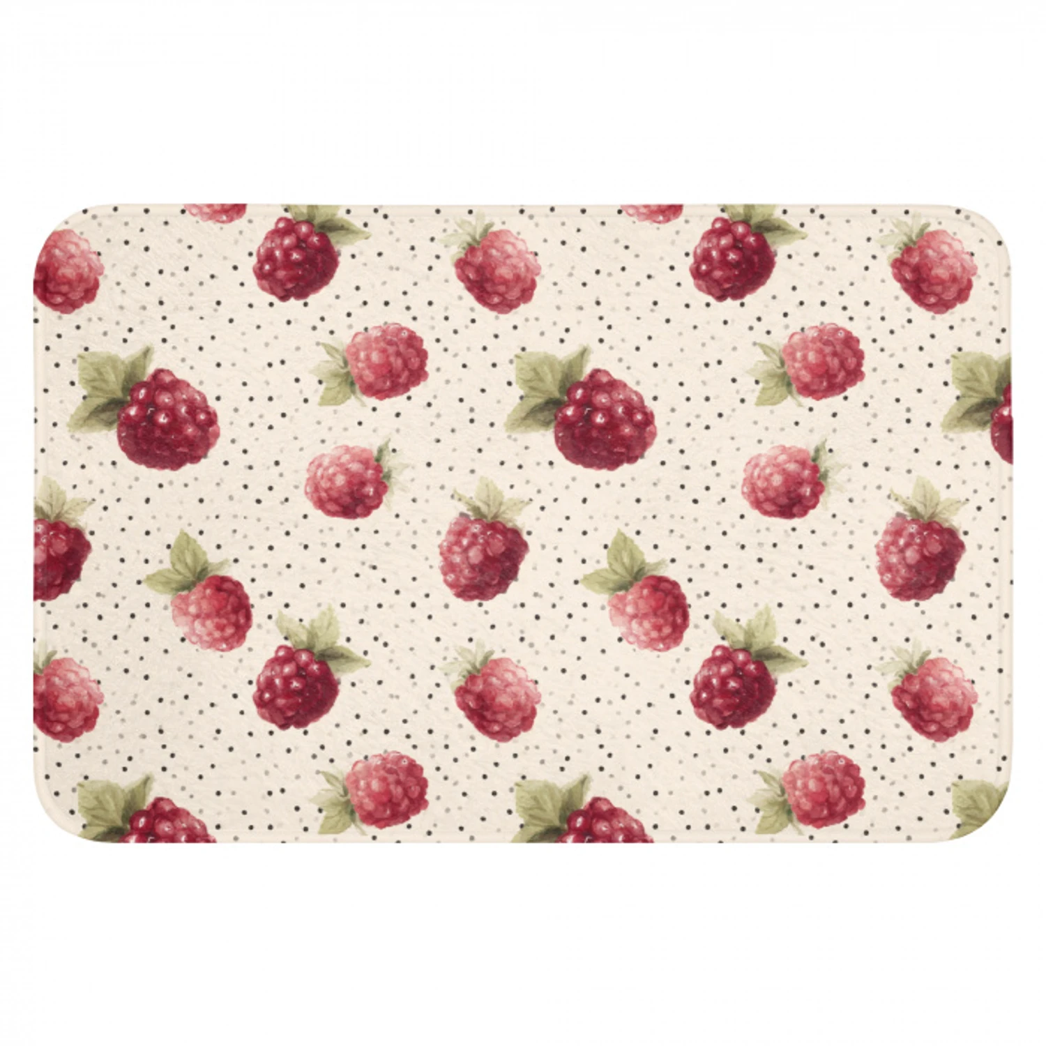 Framboos - Stippen - Rood Badmat klein 997 -3d