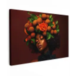 Vrouw - lychee - exotisch Tuinposter op houten frame 2 cm dik klein -3d