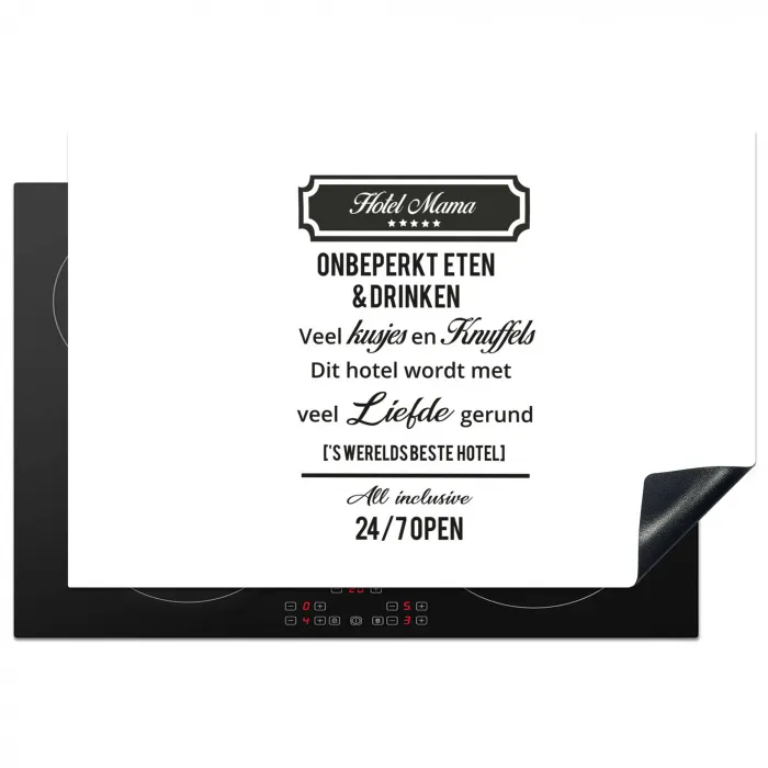 Quotes - Mama - Spreuken - Hotel mama Inductie beschermer vinyl 3mm klein -3d