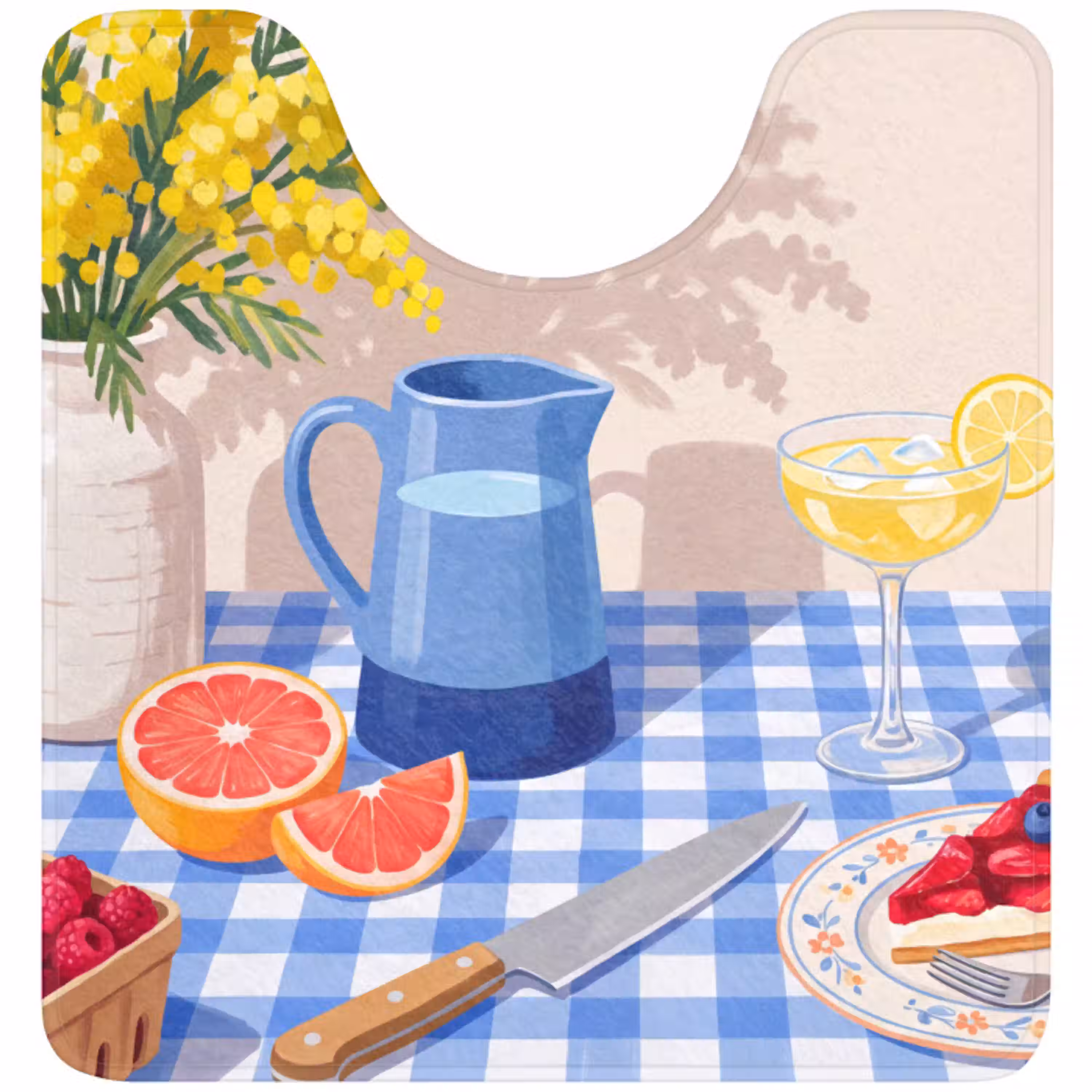 Eten - Fruit - Zomer WCmat U-uitsnede middel -3d