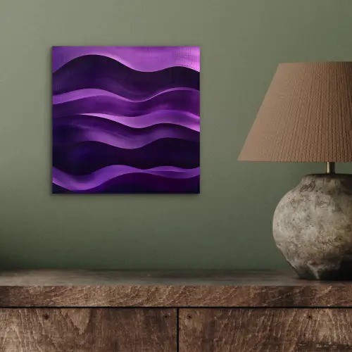 Golven - Abstract - Paars aluminium wit klein -sfeer2
