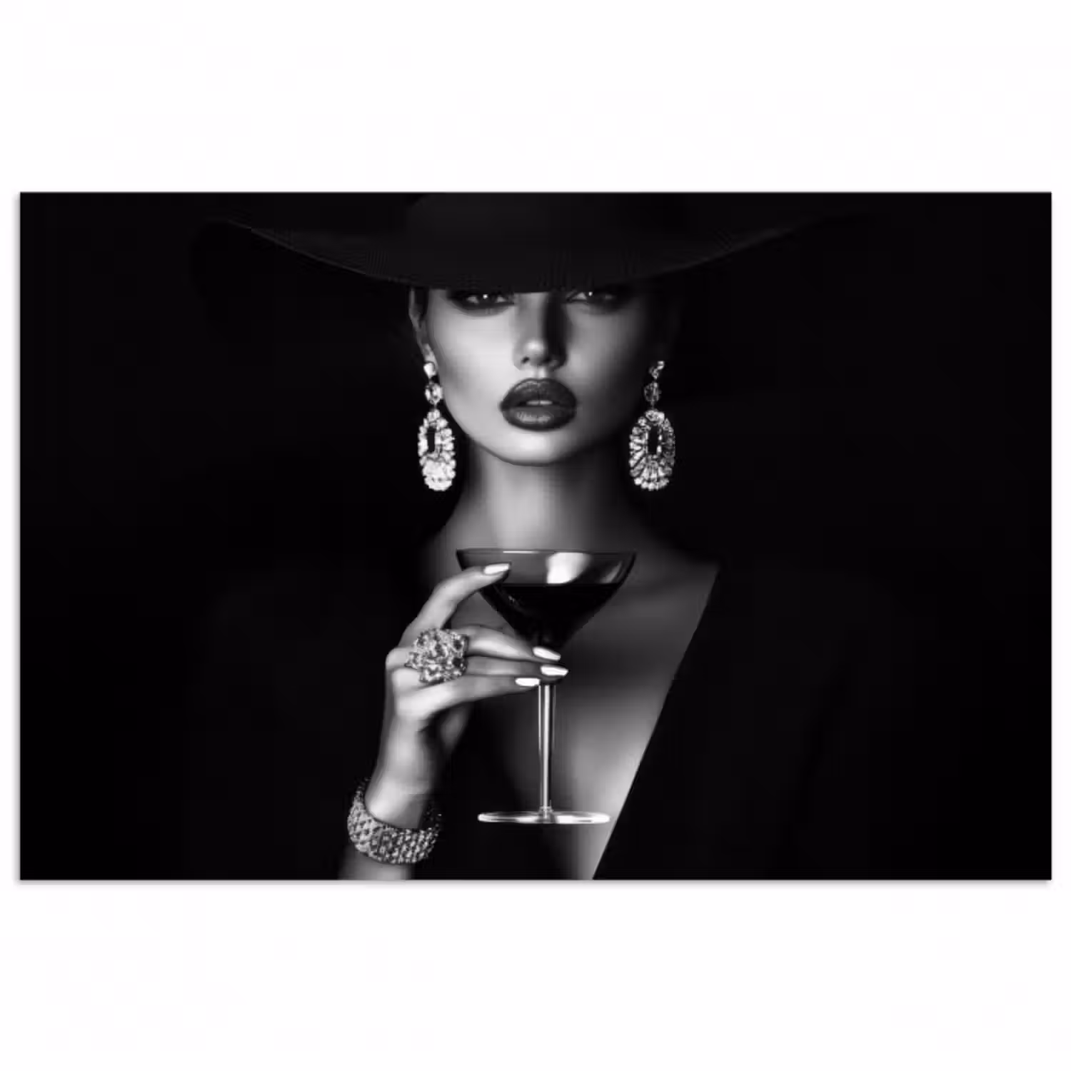 Poster - Frau - Cocktail - Schick