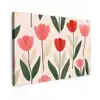Tulpen - Modern - Roze Tuinposter op houten frame 2 cm dik klein -3d