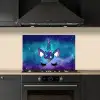 Eenhoorn - Sterrenhemel - Ster - Blauw keuken achterwand spatscherm klein -sfeer1