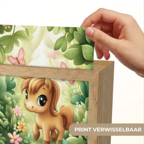Pony - Bruin - Cartoon - Vlinders Light Box met kabel (Kinderlampje) klein -USP_websiteprintNL