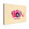 Camera - Memories - Roze - Geschilderd canvas 2cm klein -z3d