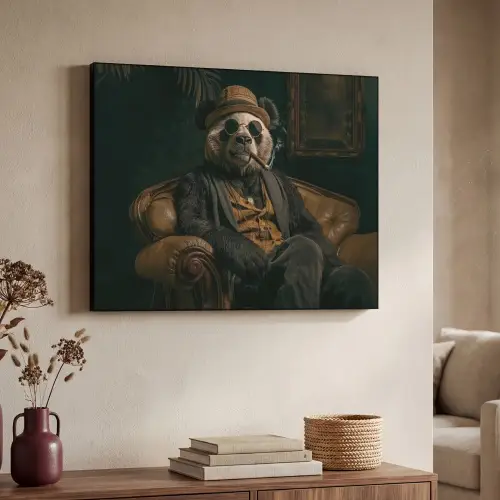 Panda - Hoed - Bril - Pak Textielframe - compleet frame klein -sfeer3