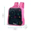 Sterren - Planeten - Kleurrijk Kinderrugzak - Roze middel -productfoto_formaten