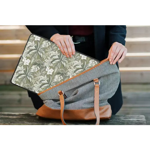 Botanisch - Bloemen - Groen laptophoes neopreen klein 279 -tas