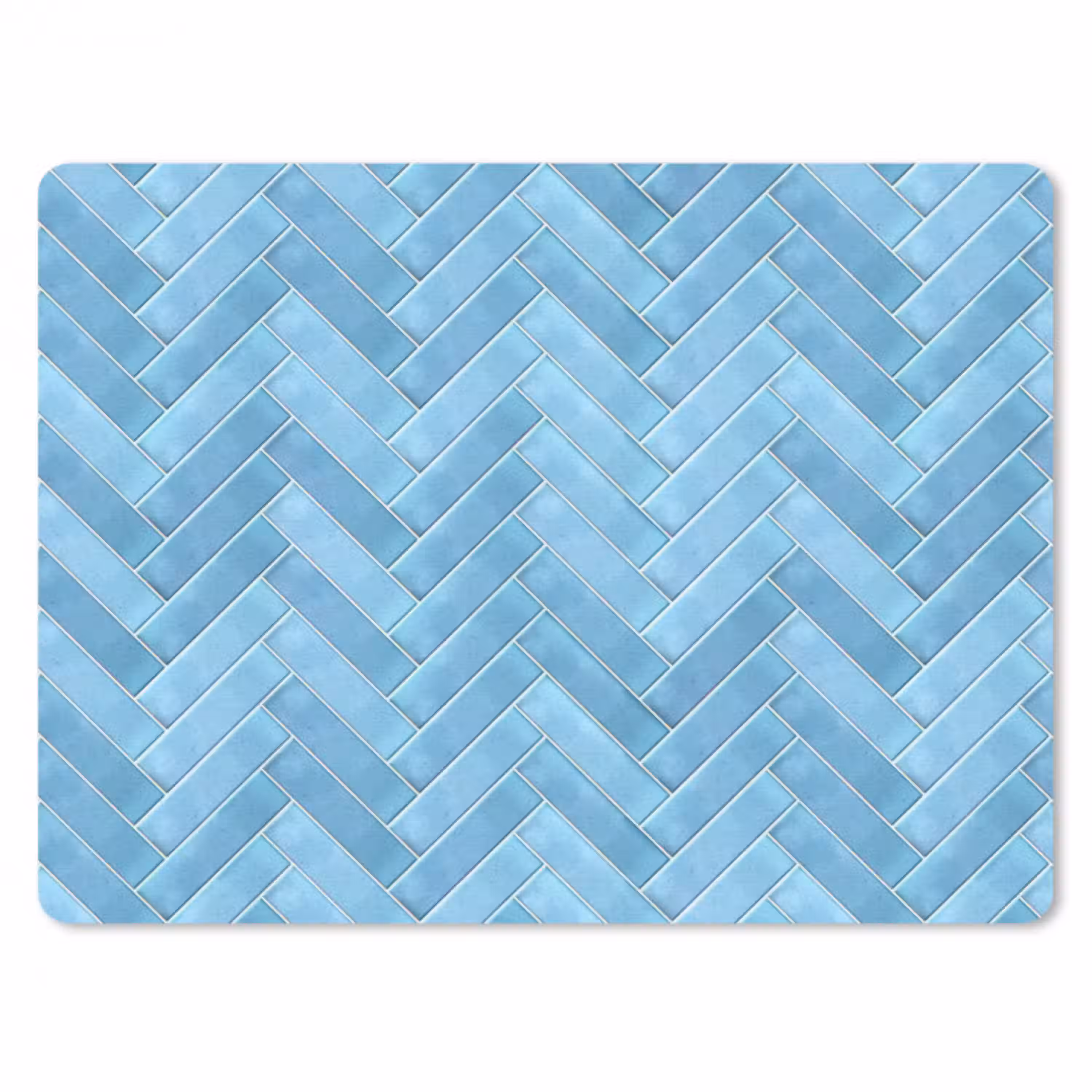 Visgraat - Wandtegel - Lichtblauw muismat rubber klein 262 -3d