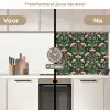 Patroon - Botanisch - Kleurrijk keuken achterwand 2 middel 871 -voor-na2_NL