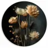 Boeket - Bloemen - Licht - Zwart Wandcirkel kunststof plaat 5mm dik klein -3d