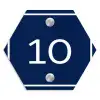 Blauw - Kader - Regulier Naambord Hexagon klein -3d