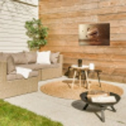 Chocolade - Macarons - Eten - Snoep Tuinposter op houten frame 2 cm dik klein -sfeer2