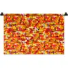 Abstract - Verf - Rood Wandkleed katoen klein 269 -zz3d