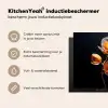 Bloem - Orchidee - Oranje Inductie beschermer vinyl 3mm middel -sfeer2