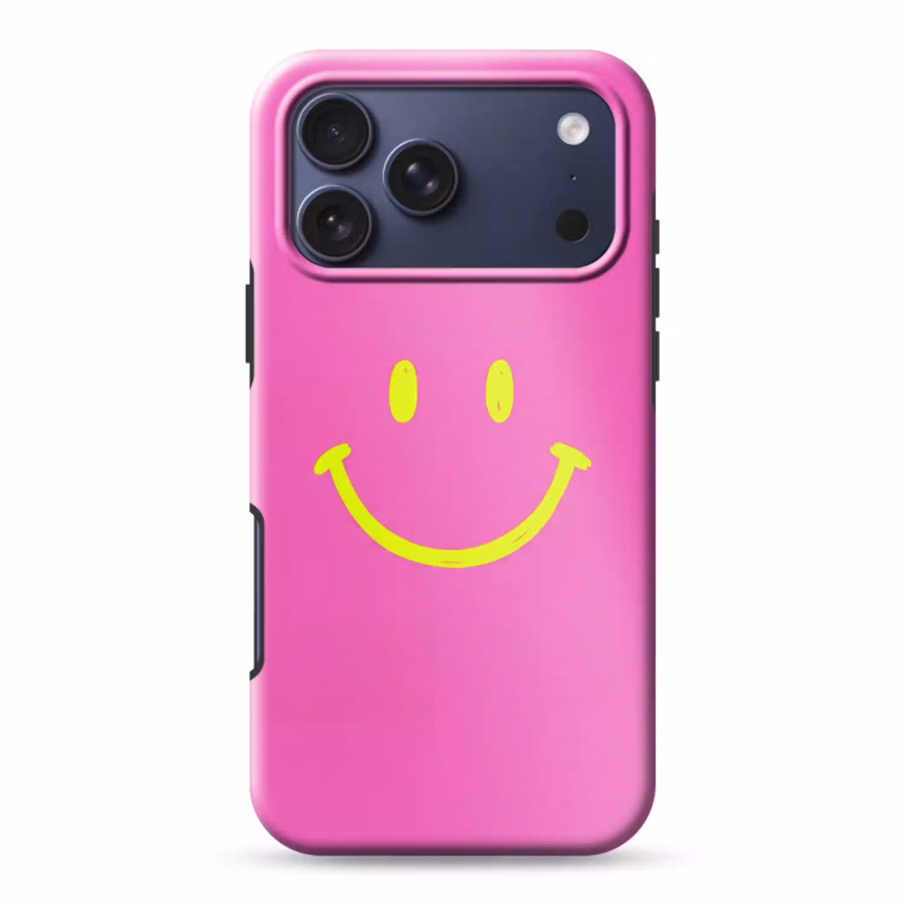 Smiley - Vrolijk - Roze Toughcase MagSafe Apple iPhone 17 Pro Max klein -3d