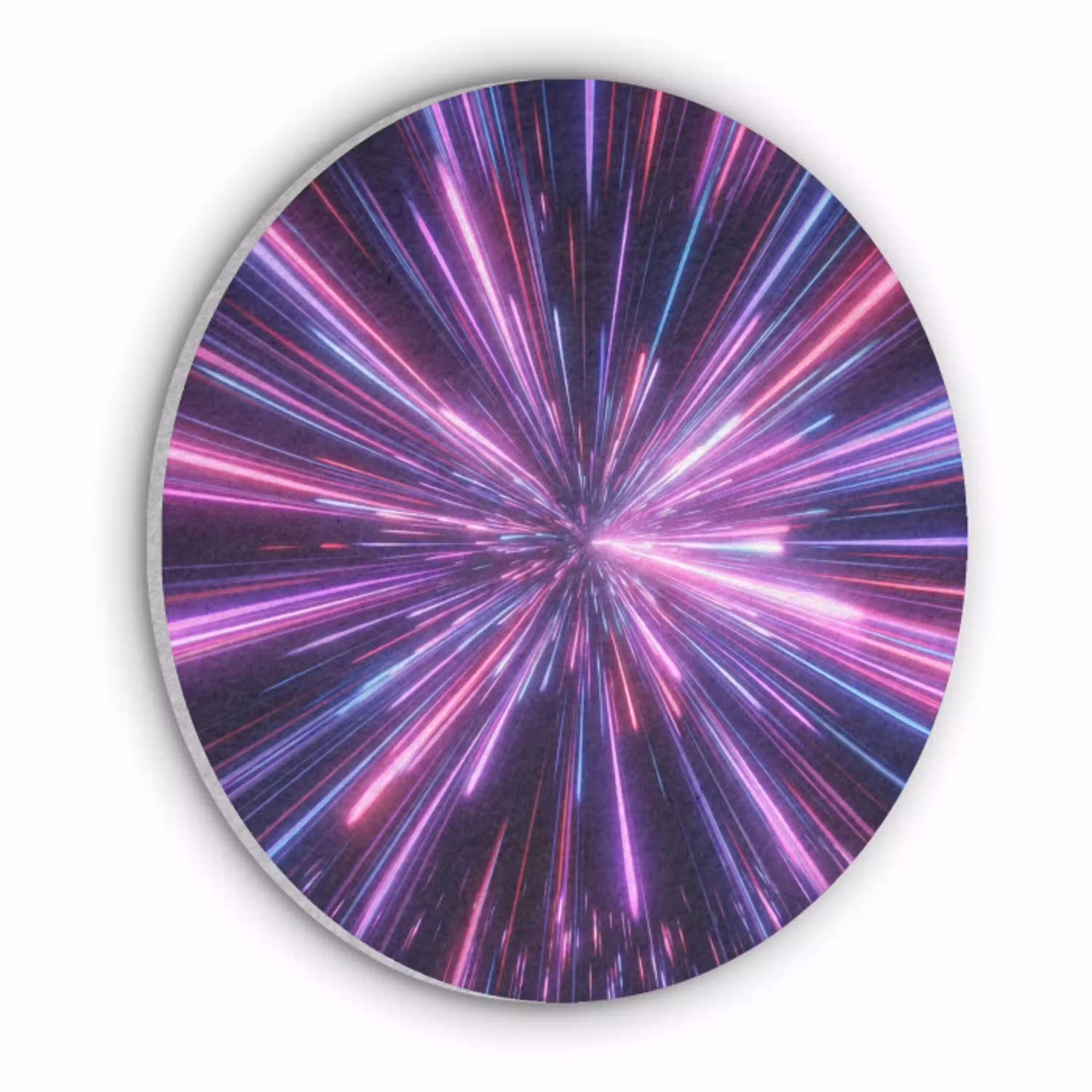 Lichtsnelheid - Ruimte - Roze - Paars Akoestische PET Vilt - Rond klein -3d