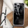 Bokshandschoenen - Muur - Duister - Zwart Hoesje iPhone 16 Pro Max met koord klein -sfeer4