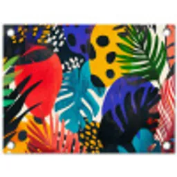 Bladeren - Vormen - Abstract - Kleurrijk tuinposter los doek klein -3d
