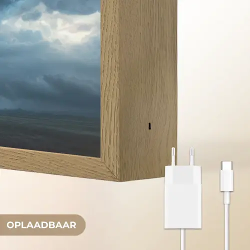 Tornado - Duister - Wolken Light Box met batterij (Wandlamp) middel -USP_websiteoplaadbaarNL