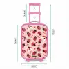 Rode lieveheersbeestjes op roze achtergrond Kinderkoffer - Roze klein -productfoto_formaten