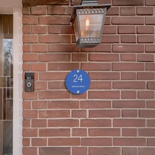 Kobaltblauw - Klassiek Naambord Rond klein -sfeer7-rond-XS