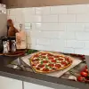 Pizza - Hart - Pepperoni - Tomaat Inductie beschermer vinyl 3mm klein -sfeer3
