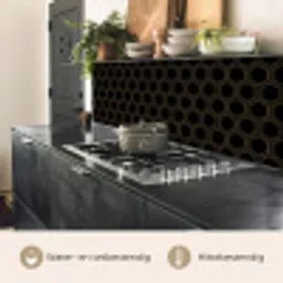Zwart - Goud - Zeshoek keuken achterwand 2 middel 871 -usp_NL