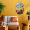 Bloemen - Natuur - Botanisch - Kunst Wandcirkel Ovaal Forex klein -sfeer4